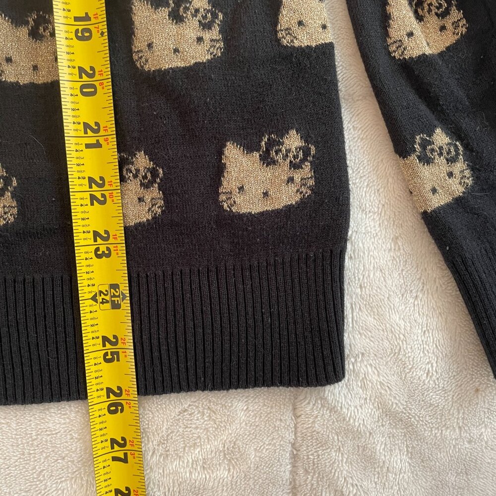 Hello Kitty ModCloth Collab Women's Black & Gold Glitter Cardigan Plus Size 2X - Picture 8 of 8